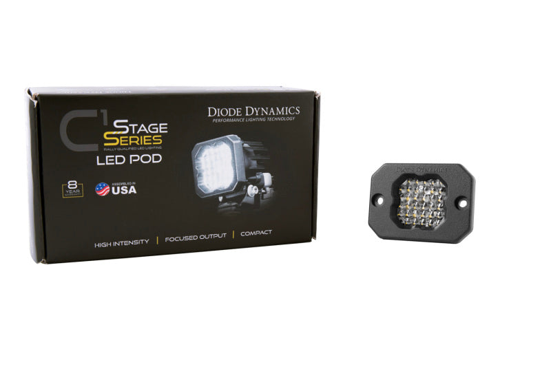 Diode Dynamics Stage Series C1 LED Pod Pro - White Flood Flush RBL Each Diode Dynamics Stage Series C1 LED Pod Pro - White Flood Flush RBL Each