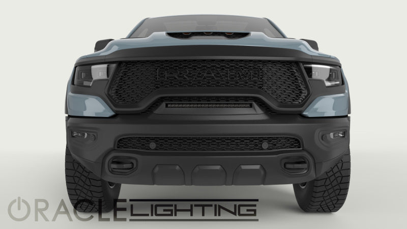 ORACLE Lighting 19-22 RAM Rebel/TRX Front Bumper Flush LED Light Bar System - White SEE WARRANTY ORACLE Lighting 19-22 RAM Rebel/TRX Front Bumper Flush LED Light Bar System - White SEE WARRANTY