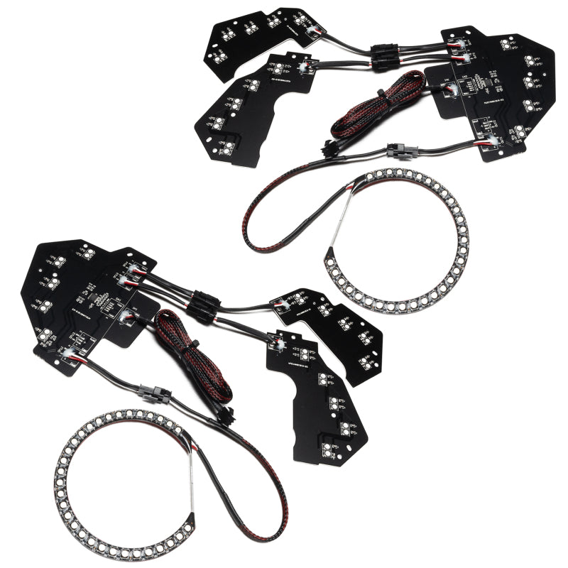 Oracle 18-21 Ford Mustang Dynamic DRL w/ Halo Kit & Sequential Turn Signal - ColorSHIFT Oracle 18-21 Ford Mustang Dynamic DRL w/ Halo Kit & Sequential Turn Signal - ColorSHIFT