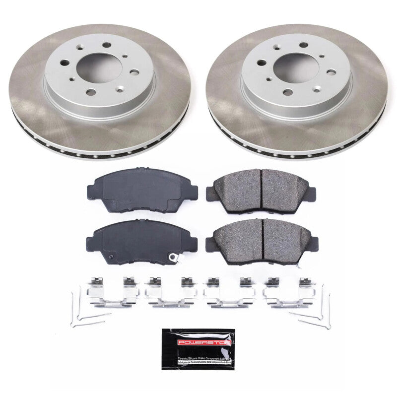 Power Stop 03-05 Honda Civic Front Semi-Coated Rotor Kit Power Stop 03-05 Honda Civic Front Semi-Coated Rotor Kit
