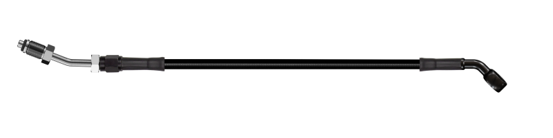 Goodridge 78in Universal Clutch Line w/Blk Zinc Fittings & Clear Hose - 45Deg Banjo w/20Deg 7/16 UNF Goodridge 78in Universal Clutch Line w/Blk Zinc Fittings & Clear Hose - 45Deg Banjo w/20Deg 7/16 UNF