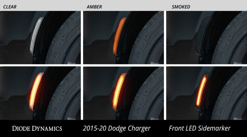 Diode Dynamics 15-21 Dodge Charge LED Sidemarkers - Clear (set) Diode Dynamics 15-21 Dodge Charge LED Sidemarkers - Clear (set)