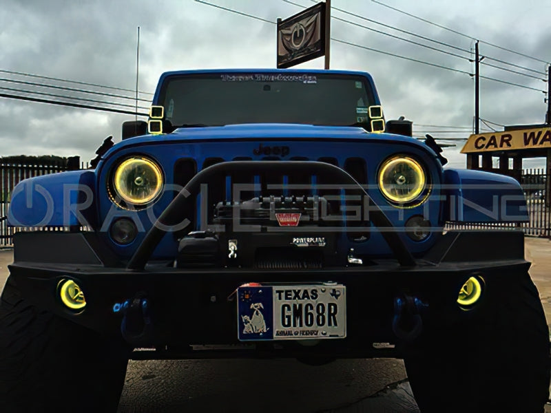 Oracle Off-Road 3in W Square Spotlight with Halo - ColorSHIFT SEE WARRANTY Oracle Off-Road 3in W Square Spotlight with Halo - ColorSHIFT SEE WARRANTY
