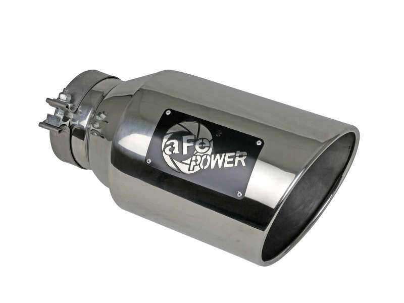 aFe Power Universal 5in Inlet 8in Outet MACH Force-XP Clamp-On Exhaust Tip - Polished aFe Power Universal 5in Inlet 8in Outet MACH Force-XP Clamp-On Exhaust Tip - Polished