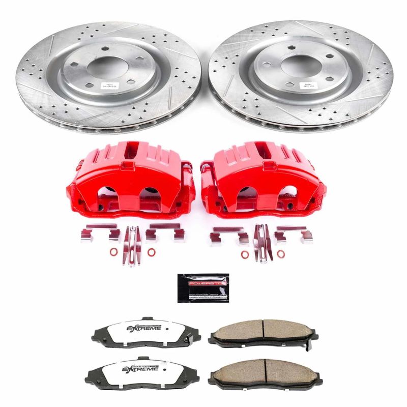Power Stop 05-13 Chevrolet Corvette Front Z26 Street Warrior Brake Kit w/Calipers Power Stop 05-13 Chevrolet Corvette Front Z26 Street Warrior Brake Kit w/Calipers
