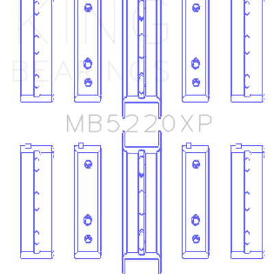 King Subaru WRX/STi EJ20 EJ22 EJ25 Flange #3 Position Performance Main Bearing Set - Size +0.25mm