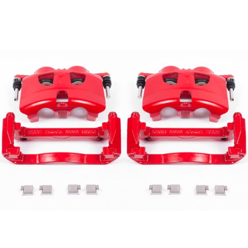 Power Stop 12-19 Ford F-150 Front Red Calipers w/Brackets - Pair Power Stop 12-19 Ford F-150 Front Red Calipers w/Brackets - Pair