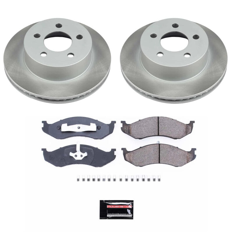 Power Stop 99-06 Jeep Wrangler Front Semi-Coated Rotor Kit Power Stop 99-06 Jeep Wrangler Front Semi-Coated Rotor Kit