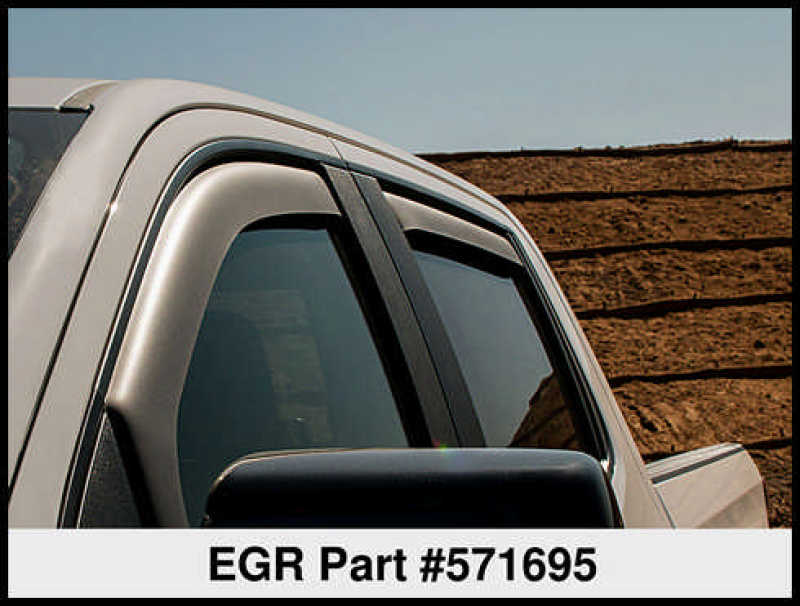 EGR 2019 Chevy 1500 Crew Cab In-Channel Window Visors - Matte EGR 2019 Chevy 1500 Crew Cab In-Channel Window Visors - Matte