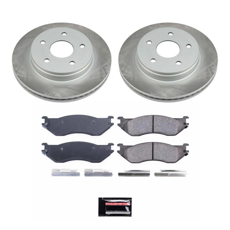Power Stop 2002 Dodge Ram 1500 Front Semi-Coated Rotor Kit Power Stop 2002 Dodge Ram 1500 Front Semi-Coated Rotor Kit