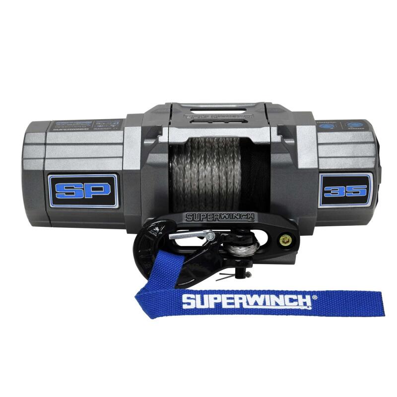 Superwinch 3500 LBS 12V DC 7/32in x 40ft Synthetic Rope Hawse Fairlead SP 35SR Winch Superwinch 3500 LBS 12V DC 7/32in x 40ft Synthetic Rope Hawse Fairlead SP 35SR Winch