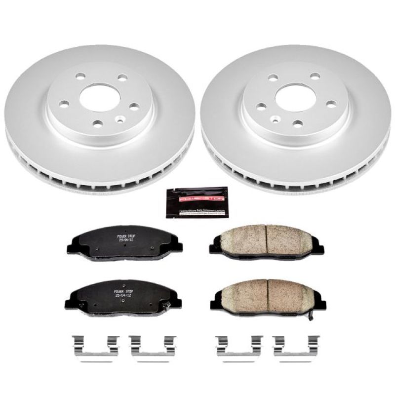 Power Stop 08-14 Cadillac CTS Front Z17 Evolution Geomet Coated Brake Kit Power Stop 08-14 Cadillac CTS Front Z17 Evolution Geomet Coated Brake Kit