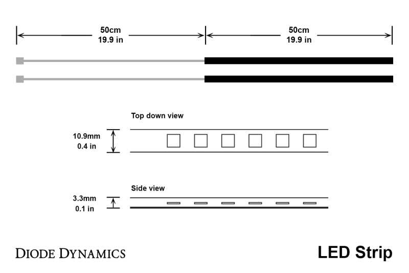 Diode Dynamics LED Strip Lights - Red 200cm Strip SMD120 WP Diode Dynamics LED Strip Lights - Red 200cm Strip SMD120 WP