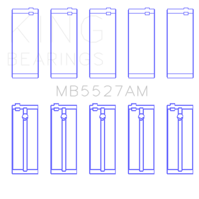King Engine Bearings Toyota 4A-Fe/5A-Fe/7A-Fe (Size +0.75mm) Main Bearing Set