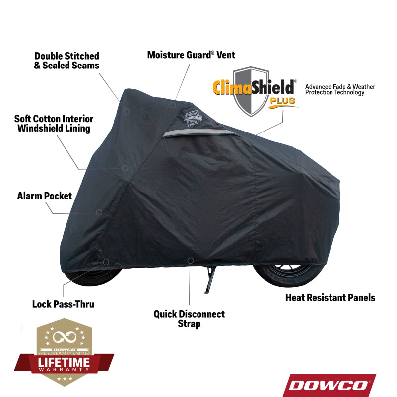 Dowco Kawasaki Z125,Honda Grom, Honda Monkey WeatherAll Plus Motorcycle Cover - Black Dowco Kawasaki Z125,Honda Grom, Honda Monkey WeatherAll Plus Motorcycle Cover - Black