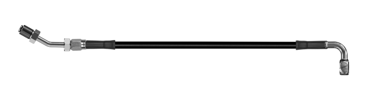 Goodridge 78in Universal Clutch Line w/SS Fittings & Black Hose - 90Deg Banjo w/AN3 Fitting Goodridge 78in Universal Clutch Line w/SS Fittings & Black Hose - 90Deg Banjo w/AN3 Fitting
