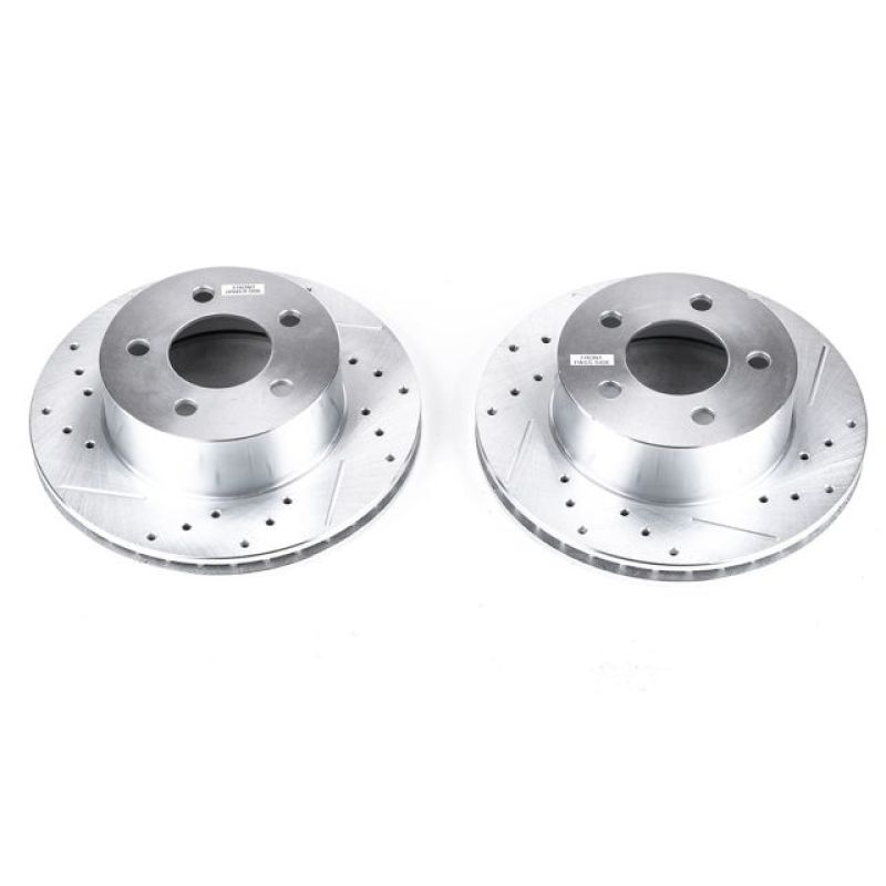 Power Stop 90-99 Jeep Cherokee Front Evolution Drilled & Slotted Rotors - Pair Power Stop 90-99 Jeep Cherokee Front Evolution Drilled & Slotted Rotors - Pair