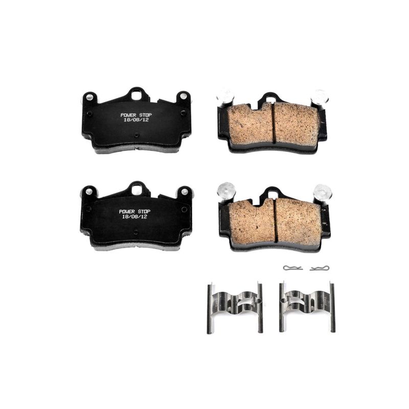 Power Stop 07-15 Audi Q7 Rear Z17 Evolution Ceramic Brake Pads w/Hardware Power Stop 07-15 Audi Q7 Rear Z17 Evolution Ceramic Brake Pads w/Hardware