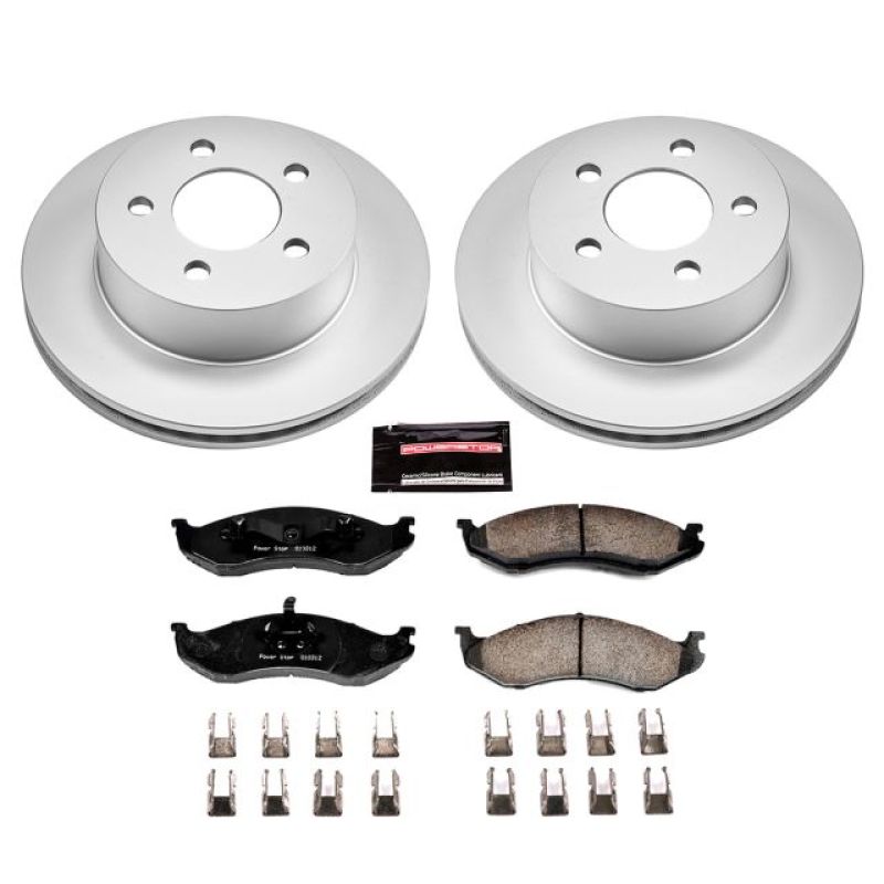 Power Stop 99-01 Jeep Cherokee Front Z17 Evolution Geomet Coated Brake Kit Power Stop 99-01 Jeep Cherokee Front Z17 Evolution Geomet Coated Brake Kit