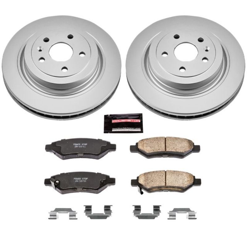 Power Stop 08-14 Cadillac CTS Rear Z17 Evolution Geomet Coated Brake Kit Power Stop 08-14 Cadillac CTS Rear Z17 Evolution Geomet Coated Brake Kit