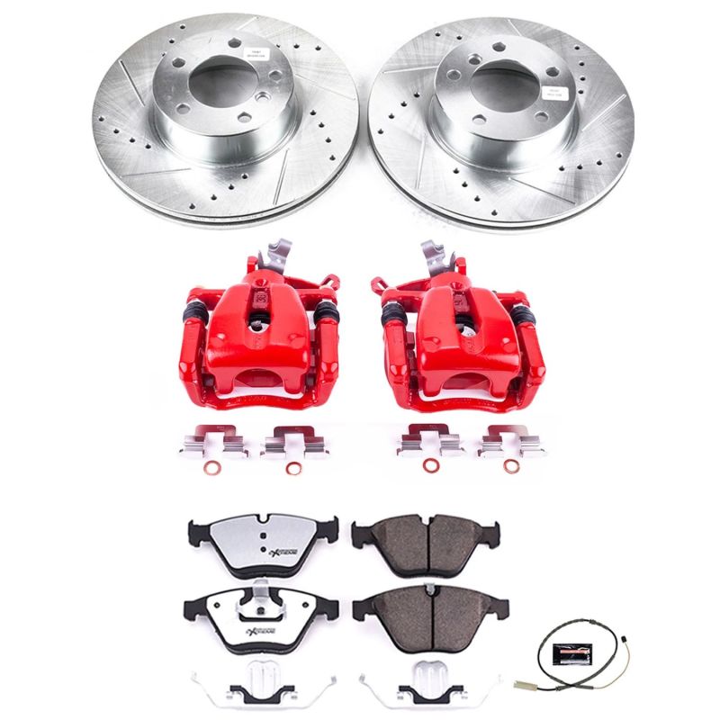 Power Stop 11-12 BMW 328i xDrive Front Z26 Street Warrior Brake Kit w/Calipers Power Stop 11-12 BMW 328i xDrive Front Z26 Street Warrior Brake Kit w/Calipers
