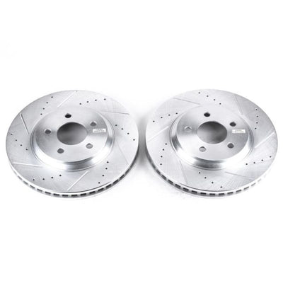 Power Stop 05-14 Ford Mustang Front Evolution Drilled & Slotted Rotors - Pair
