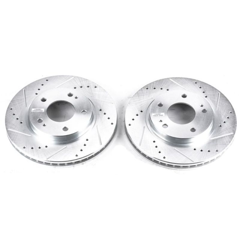 Power Stop 01-05 Chrysler Sebring Front Evolution Drilled & Slotted Rotors - Pair Power Stop 01-05 Chrysler Sebring Front Evolution Drilled & Slotted Rotors - Pair