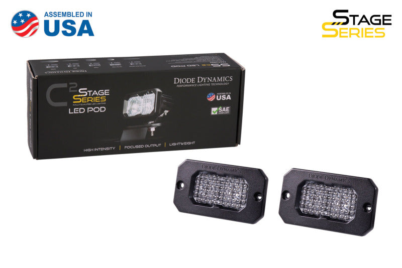 Diode Dynamics Stage Series 2in LED Pod Pro - White Combo Flush RBL (Pair) Diode Dynamics Stage Series 2in LED Pod Pro - White Combo Flush RBL (Pair)