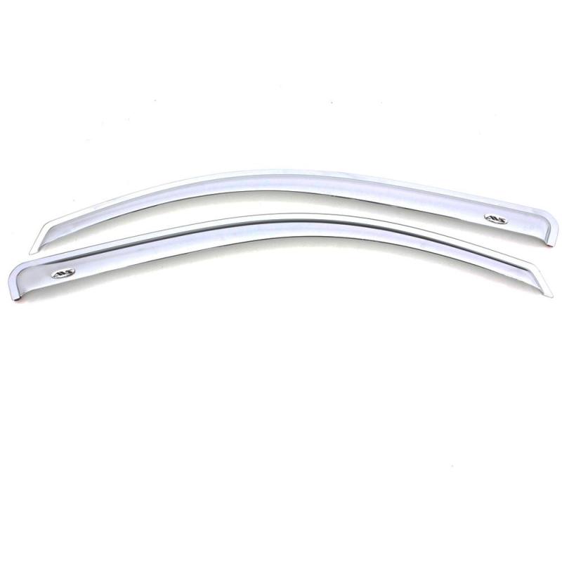 AVS 14-18 Chevy Silverado 1500 Standard Cab Outside Mount Front Window Ventvisor 2pc - Chrome AVS 14-18 Chevy Silverado 1500 Standard Cab Outside Mount Front Window Ventvisor 2pc - Chrome