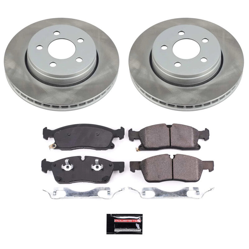 Power Stop 17-20 Jeep Grand Cherokee Front Semi-Coated Rotor Kit Power Stop 17-20 Jeep Grand Cherokee Front Semi-Coated Rotor Kit