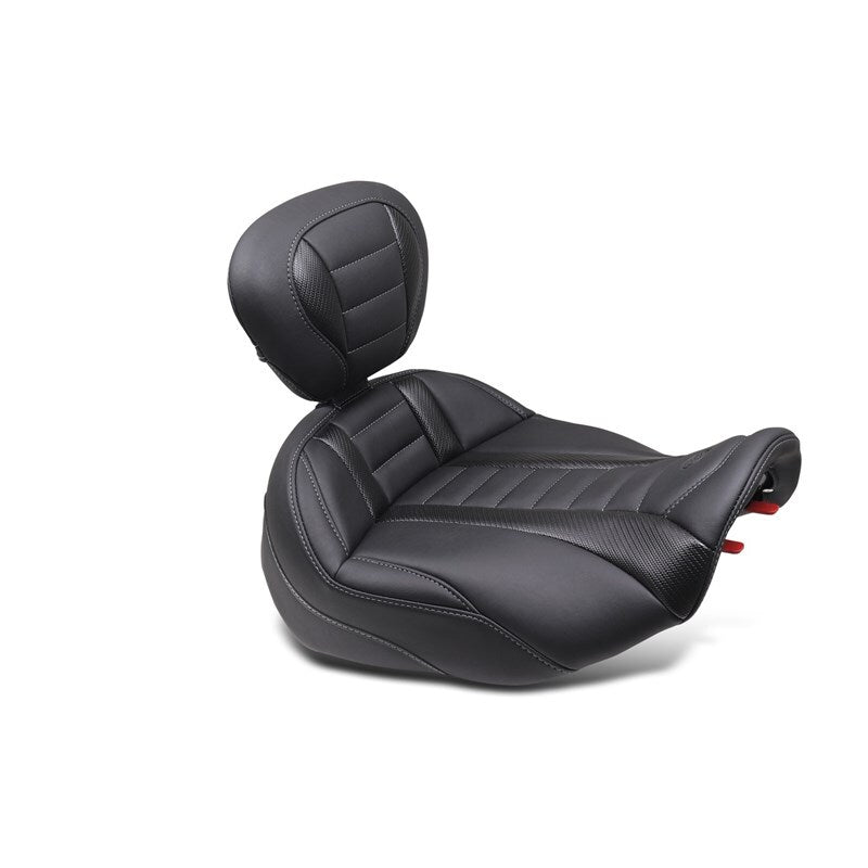 Mustang 23-24 HD CVO Rd Glide(ST), 2024 Rd Glide and Str Glide Pass Arm Backrest - Black/Gray Stitch Mustang 23-24 HD CVO Rd Glide(ST), 2024 Rd Glide and Str Glide Pass Arm Backrest - Black/Gray Stitch