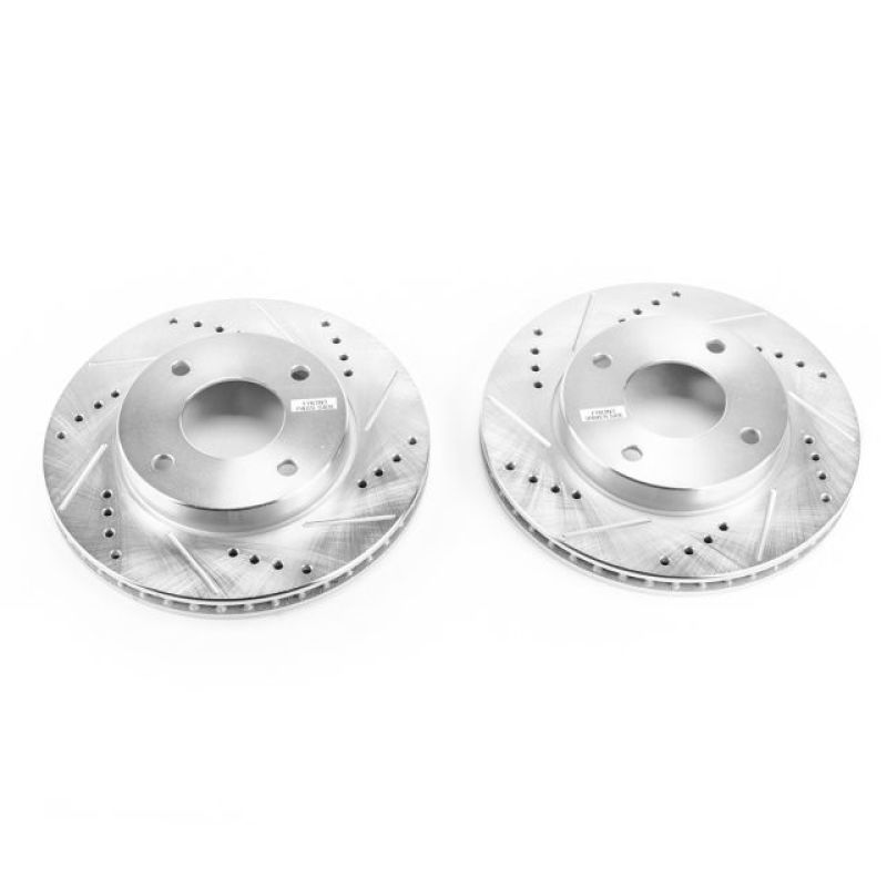Power Stop 09-11 Nissan Versa Front Evolution Drilled & Slotted Rotors - Pair Power Stop 09-11 Nissan Versa Front Evolution Drilled & Slotted Rotors - Pair