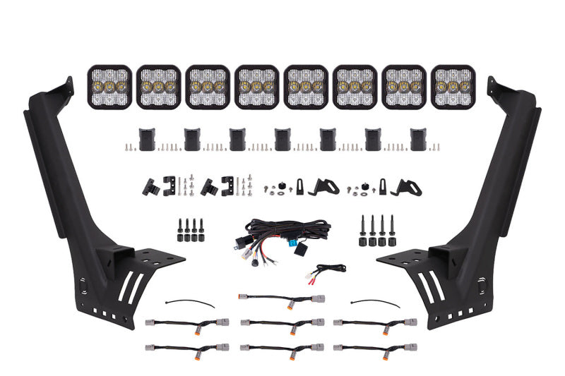 Diode Dynamics Jeep JL SS5 Pro CrossLink Windshield - White Combo Lightbar Kit Diode Dynamics Jeep JL SS5 Pro CrossLink Windshield - White Combo Lightbar Kit