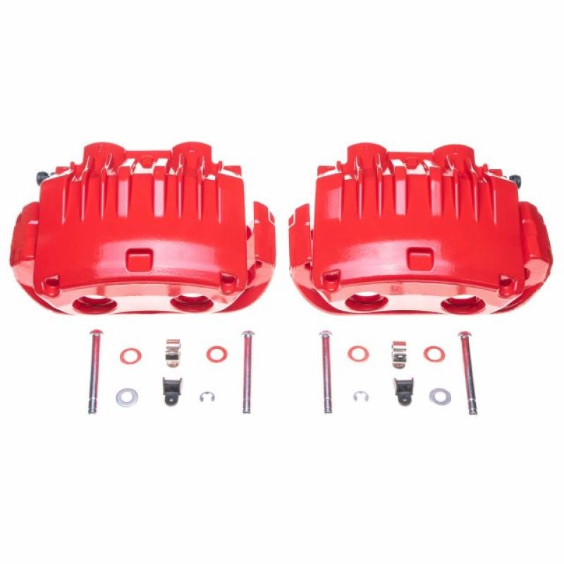 Power Stop 94-98 Ford Mustang Front Red Calipers w/Brackets - Pair Power Stop 94-98 Ford Mustang Front Red Calipers w/Brackets - Pair