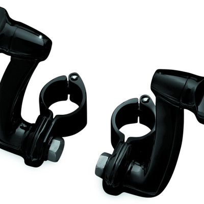 Kuryakyn Longhorn Offset Peg Mounts With 1-1/4inch Clamp Black