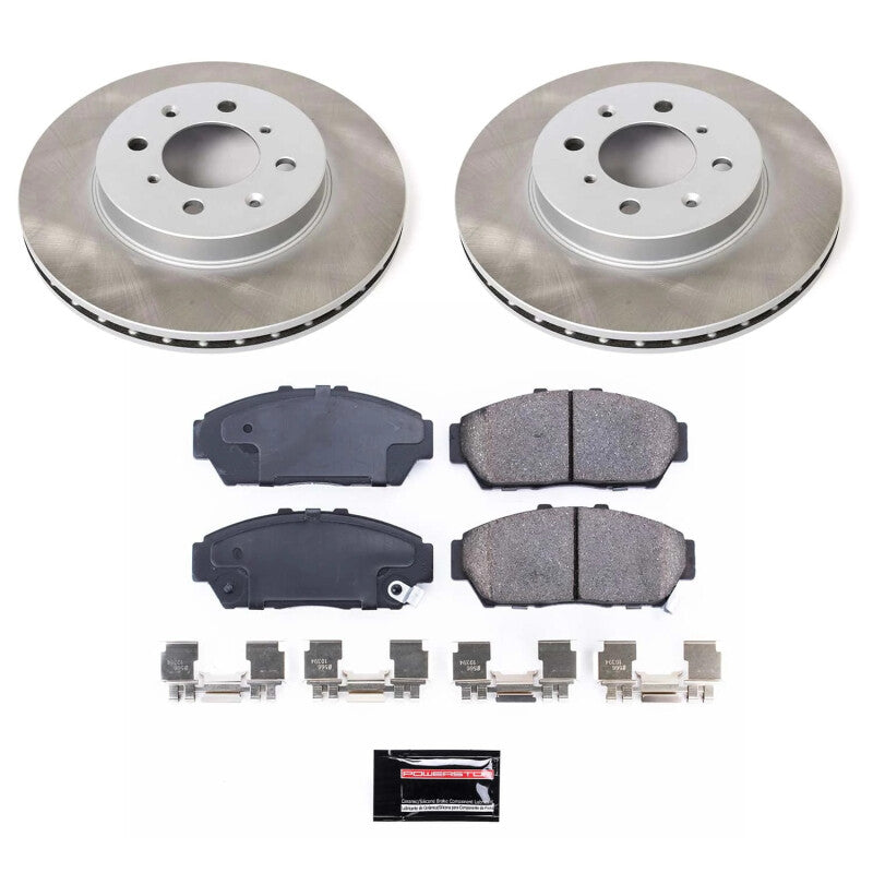 Power Stop 93-95 Honda Civic Front Semi-Coated Rotor Kit Power Stop 93-95 Honda Civic Front Semi-Coated Rotor Kit