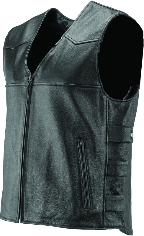 River Road Plains Leather Vest Black - Small River Road Plains Leather Vest Black - Small