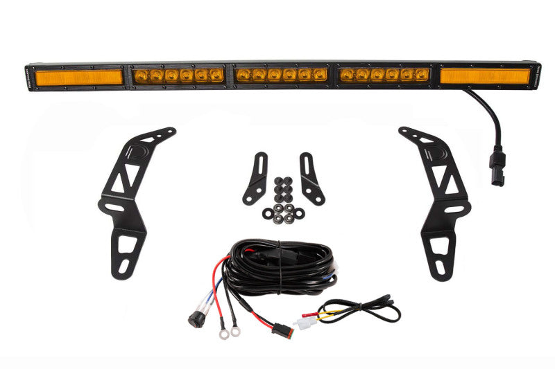 Diode Dynamics 18-21 Jeep JL Wrangler/Gladiator SS30 Bumper Bracket Kit - Amber Combo (Single) Diode Dynamics 18-21 Jeep JL Wrangler/Gladiator SS30 Bumper Bracket Kit - Amber Combo (Single)
