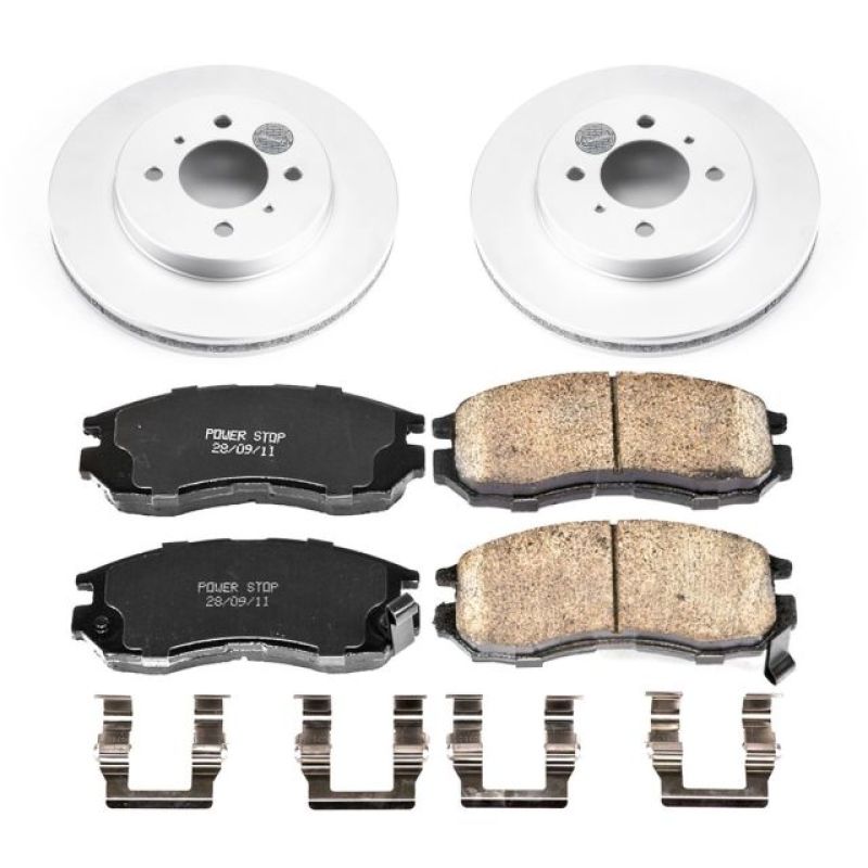 Power Stop 98-02 Mitsubishi Mirage Front Z17 Evolution Geomet Coated Brake Kit Power Stop 98-02 Mitsubishi Mirage Front Z17 Evolution Geomet Coated Brake Kit