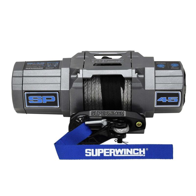 Superwinch 4500 LBS 12V DC 1/4in x 40ft Synthetic Rope Hawse Fairlead SP 45SR Winch Superwinch 4500 LBS 12V DC 1/4in x 40ft Synthetic Rope Hawse Fairlead SP 45SR Winch