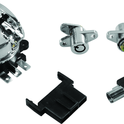 Bikers Choice 99-13 Road King With Hard Bags Chrome Saddlebag Lock Kit