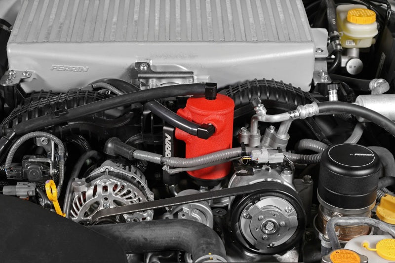 PERRIN 22-24 Subaru WRX Air Oil Separator - Red PERRIN 22-24 Subaru WRX Air Oil Separator - Red