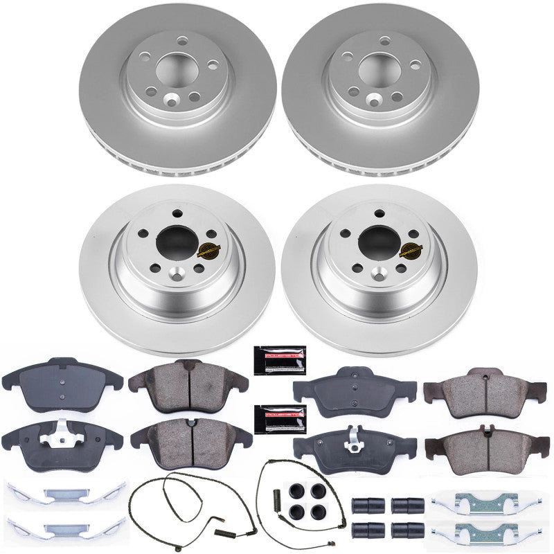 Power Stop 12-15 Land Rover Range Rover Evoque Front & Rear Z23 Coated Brake Kit Power Stop 12-15 Land Rover Range Rover Evoque Front & Rear Z23 Coated Brake Kit