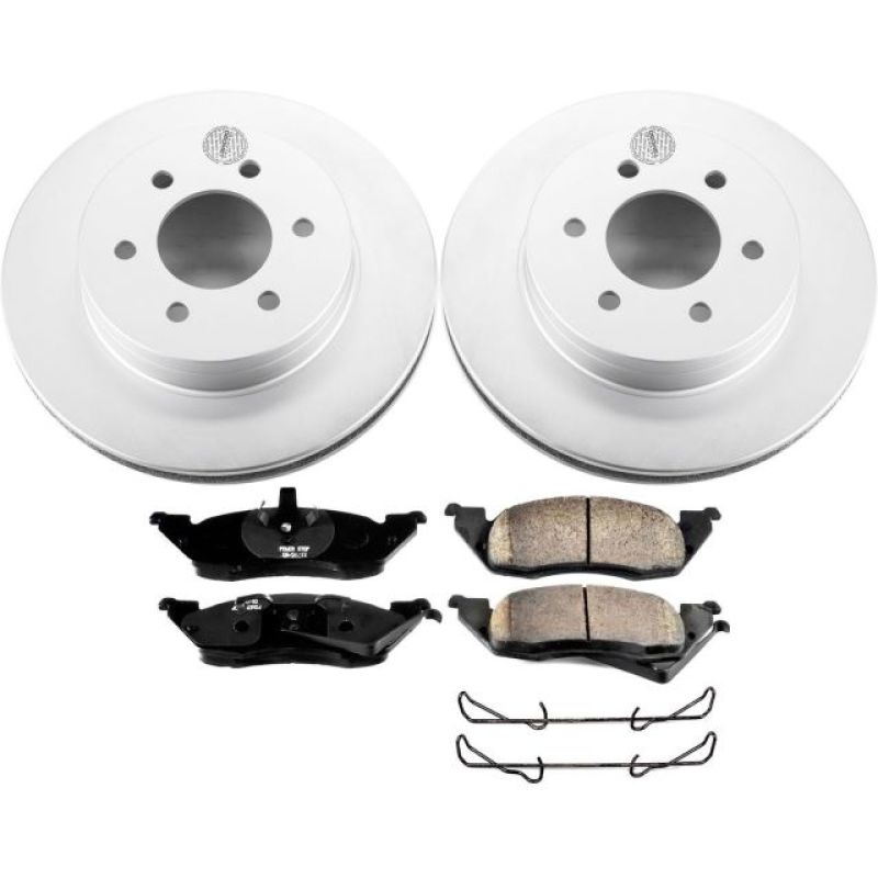 Power Stop 97-98 Dodge Dakota Front Z17 Evolution Geomet Coated Brake Kit Power Stop 97-98 Dodge Dakota Front Z17 Evolution Geomet Coated Brake Kit