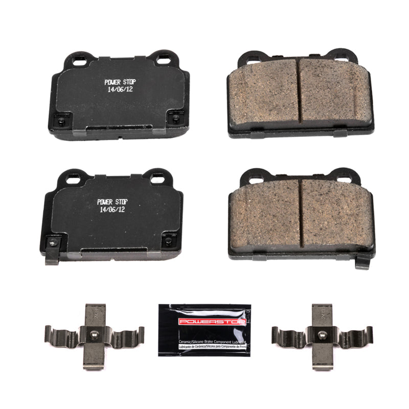 Power Stop 08-15 Mitsubishi Lancer Rear Z23 Evolution Sport Brake Pads w/Hardware Power Stop 08-15 Mitsubishi Lancer Rear Z23 Evolution Sport Brake Pads w/Hardware