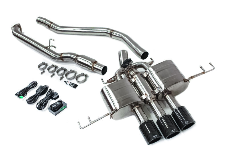 VR Performance Honda Civic Type R Stainless Valvetronic Exhaust System with Carbon Tips VR Performance Honda Civic Type R Stainless Valvetronic Exhaust System with Carbon Tips