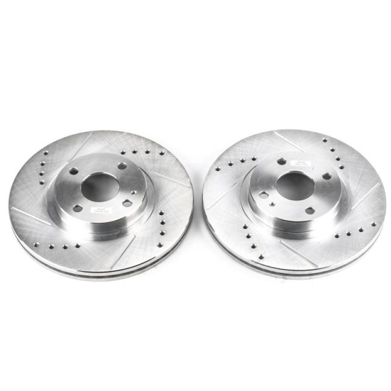 Power Stop 01-05 Mazda Miata Front Evolution Drilled & Slotted Rotors - Pair Power Stop 01-05 Mazda Miata Front Evolution Drilled & Slotted Rotors - Pair