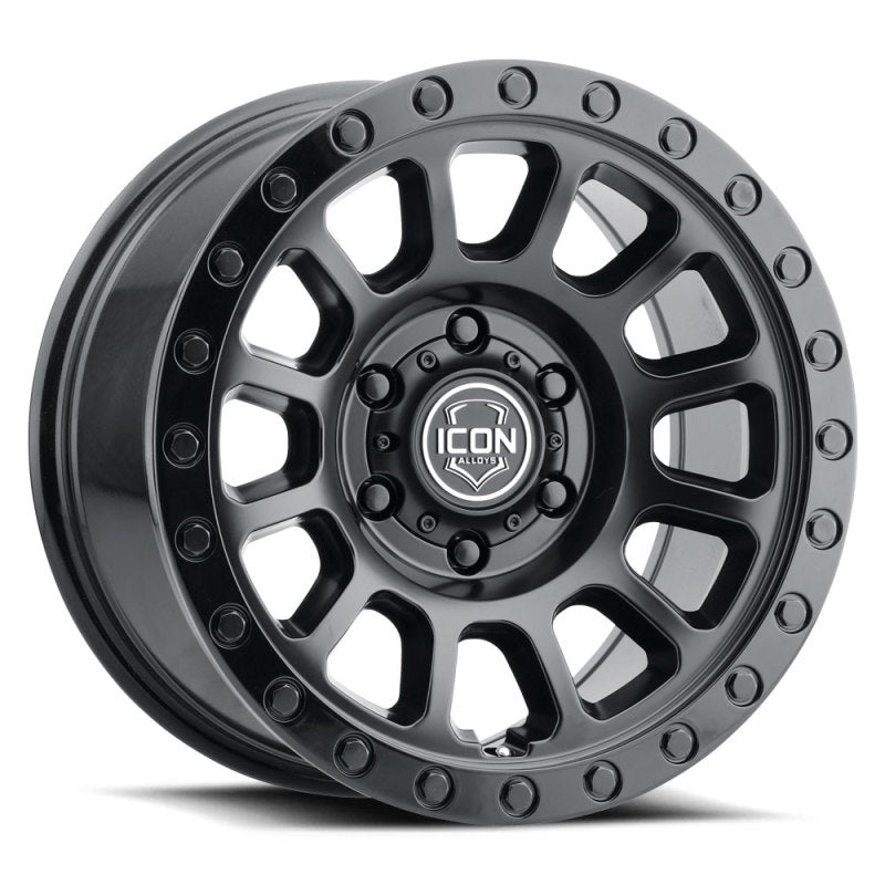 ICON Hulse 17 X 8.5 6 X 5.5 0mm Offset 4.75in BS Double Black ICON Hulse 17 X 8.5 6 X 5.5 0mm Offset 4.75in BS Double Black