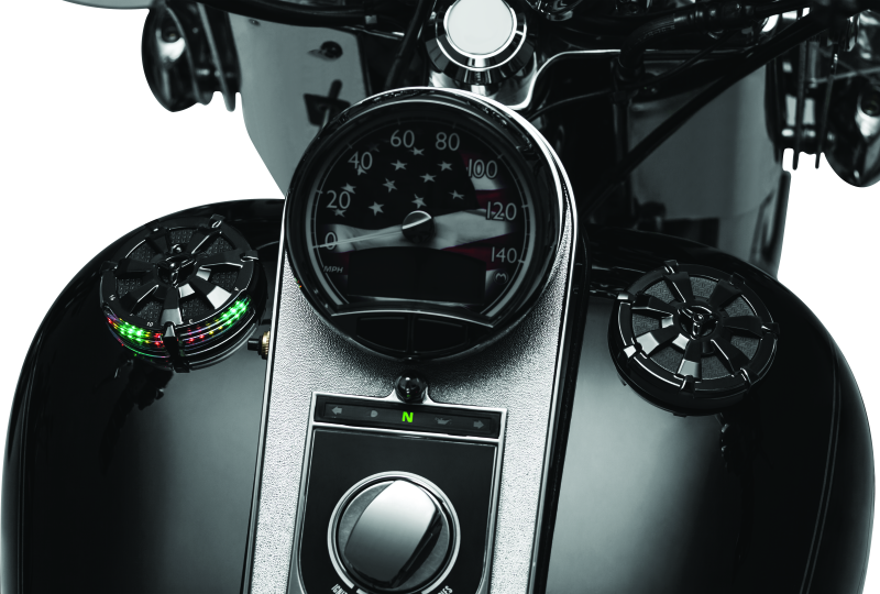 Kuryakyn Alley Cat Fuel & Battery Gauge Gloss Black Kuryakyn Alley Cat Fuel & Battery Gauge Gloss Black