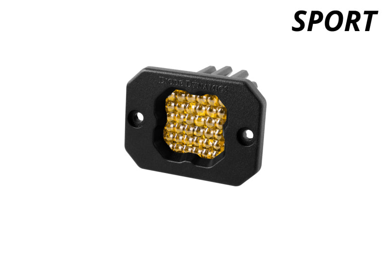 Diode Dynamics Stage Series C1 LED Pod Sport - Yellow Flood Flush ABL Each Diode Dynamics Stage Series C1 LED Pod Sport - Yellow Flood Flush ABL Each